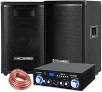 McGrey PA Komplettset DJ Anlage PowerDJ-1500 (System mit Partyboxen,...