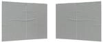 vidaXL Partyzelt-Seitenteil 2 STK. 300 x 195 cm Hellgrau PE und Stahl