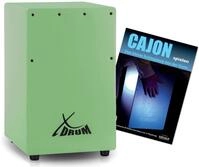 XDrum KC-37GN Kinder-Cajon Set - Kleine Cajon speziell f&uuml;r Kinder - Nur 36 cm...