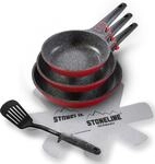 STONELINE SMART Pfannenset 6-teilig 20/24/28 cm ☆ REDESIGN 25/26 ☆ Pfanne