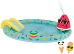 Happy People Planschbecken Spielcenter EIS &ndash; Kinderpool mit Rutsche & Sprinkler,
