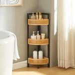 [en.casa] Eckregal Tervola Badregal mit 3 Ablagen Badezimmerregal 80 x 23 x 23...