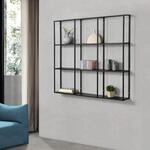 [en.casa] Wandregal Jelsa Schweberegal Wandboard Eisen Industriedesign 100 x 18...