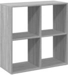 vidaXL Raumteiler-B&uuml;cherregal Grau Sonoma 69,5x29x69,5 cm