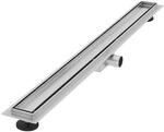 LuxeBath Duschrinne 90cm 2in1, befliesbar, extra flach, Edelstahl, Silber,