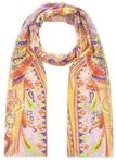 CODELLO PRINTED SCARF COTTON PAISLEY gelb-5-50X180CM