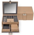 Windrose Schmuckkoffer M mit Einsatz marvella/camel