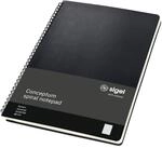 SIGEL CO820 Premium Spiralblock A4, kariert, schwarz, 80 Blatt, sehr stabiler