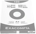 Exacompta 13206E Packung (mit 100 Karteikarten, ungelocht, DIN A4, 21 x 29,7...