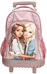 Depesche 14009 TOPModel Dots - Schulrucksack Trolley in Rosa, mit Model Motiv,