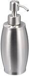 Relaxdays Seifenspender, 350 ml, Edelstahl, nachf&uuml;llbar, Seife, Duschgel,