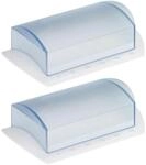 Westmark 2 Tisch-Butterdosen mit Skala, Kunststoff, Wei&szlig;/Transluzent, 211622E3