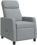 vidaXL Liegesessel Hellgrau Stoff, Moderner Relaxsessel, verstellbare...