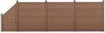 NEU.HOLZ WPC Gartenzaun mit abgeschr&auml;gtem Zaunelement 183 x 625 cm Braun...
