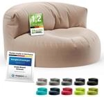 Green Bean Sitzsack Sofa mit F&uuml;llmaterial - Lounge im Sitzsack-Design 90x50cm...
