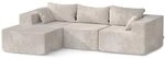 Vicco Ecksofa mit Relaxfunktion Nuvio, Beige, 250 x 169 cm