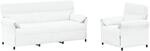 vidaXL Sofa Set 2 STK. Wei&szlig; Stoff