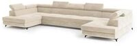 Masseno Ecksofa URMANO M mit Schlaffunktion U-Form, Glamour Sofa mit Bettkasten,