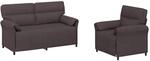 vidaXL Sofa Set 2 STK. Dunkelbraun Stoff