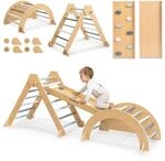 mamabrum Indoor Spielplatz Aus Holz F&uuml;r Kinder &ndash; Pikler Dreieck,...