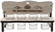 FC Bayern M&uuml;nchen Schnapsbank 4erISet I Stamperl I Schnapsgl&auml;ser mit...