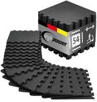 eyepower Bodenschutzmatte Fitness 54er Set 30x30 cm Schwarz mit Rand &ndash; Puzzle...