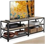 tectake&reg; Industrial TV Lowboard, Fernsehschrank bis zu 60/70 Zoll, Sideboard
