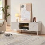 [en.casa] TV Schrank Starvili Lowboard mit 2 T&uuml;ren Fernsehschrank 2 offene...
