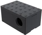 QLS Katzenhaus aus Styropor isoliert 60 x 40 cm Schwarz
