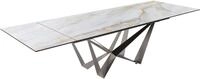 DELIFE Esszimmertisch Edge 200-300x100 cm Keramik Onyx Pearl
