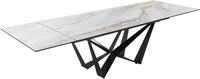 DELIFE Esszimmertisch Edge 200-300x100 cm Keramik Onyx Pearl