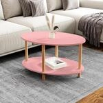 [en.casa] Couchtisch H&oslash;jreby Sofatisch mit 1 Ablage oval Wohnzimmer 70 x 44 x...