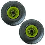 TRUTZHOLM 2X Sackkarrenrad Luftrad 260x85 3.00-4 Achl&auml;nge 75mm &Oslash; 20mm 4PR...