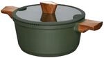 RESTO Bratentopf mit Glasdeckel 4,6L antihaftbeschichtet - Kasserolle 24cm aus