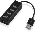 ACT USB Hub Mini 4-Port Wei&szlig;, USB Verteiler - AC6206 | unterst&uuml;tzt ARC, HDR, HDCP
