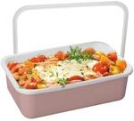 HONEYWARE Frischhaltedose mit Deckel 0,74L, Emaille, Alt-Rosa, stapelbar