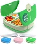 Umami Bento Box Kinder, 3 F&auml;chern, Besteck, auslaufsicher, 3 bis 9 Jahre