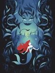 Komar Wandbild- Disney Ariel Ursula - Gr&ouml;&szlig;e 30 x 40 cm - Poster, Kinderzimmer,