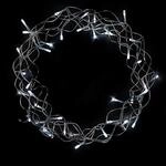 LEX LED Metallkranz grobmaschig, kaltwei&szlig;, &Oslash; 30 cm, 40 LEDs