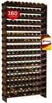 Weinregal NAVARRA aus Holz HxBxT 219x103x28cm, 160 Flaschen auf 16 Ebenen |...