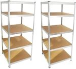 TRUTZHOLM 2X Schwerlastregal 180x75x75cm Werkstattregal 875 kg | 5 B&ouml;den 
