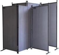 QUICK STAR 2 St&uuml;ck Paravent 3 Teilig 165 x 220 cm Grau - Garten & Balkon...