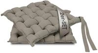 ZOLLNER 2er Set Sitzkissen in 40x40cm - gem&uuml;tliche Stuhlkissen mit...