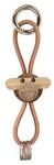 Kay Bojesen Affen-Schl&uuml;sselanh&auml;nger mit Naturleder, Teak/Limba, 5,1 cm L x...