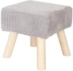 Relaxdays Hocker Cord, Holzbeine, gepolstert, HBT: 30x30x30 cm, eckig, Sitzhocker,