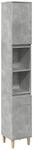 vidaXL Badschrank Betongrau 30x30x190 cm Holzwerkstoff