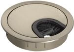 SOTECH Kabeldurchf&uuml;hrung Metall Edelstahloptik Bohrma&szlig; &Oslash; 60 mm | Schreibtisch