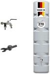 4rain Quadro Regentonne Wandtank Komplett-Set 270 Liter betongrau | inkl.