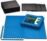 CLP Bodenschutzmatte Fitness 60x60 cm gro&szlig; extra dick 6er Set Puzzlematte,