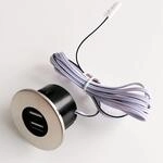 kalb | Einbau USB-Hub, Edelstahl, Steckdose f&uuml;r Smartphone, Tablet, E-Reader